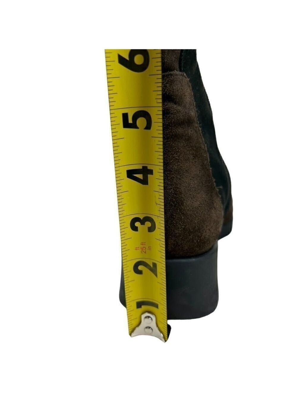 Aquatalia Two-Tone Brown Suede Weatherproof Wedge Boots 6.5 - Picture 8 of 12